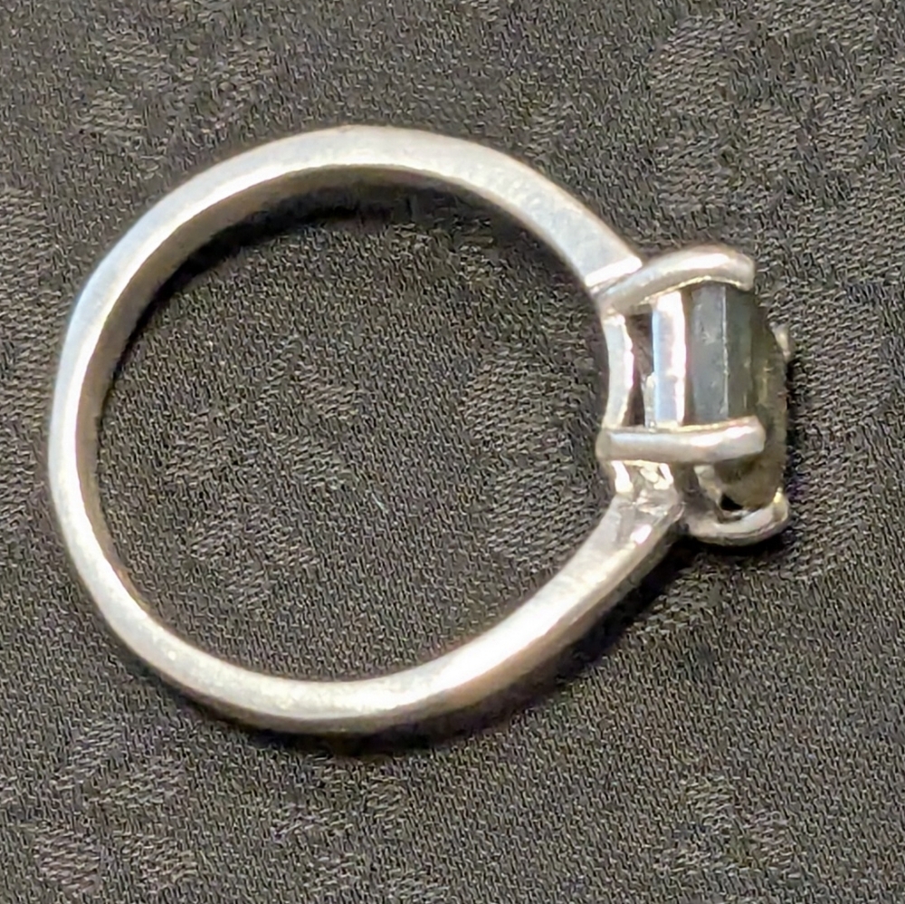 Amazing Genuine Solid 925 Sterling Silver Labordorite Ring Size 7 - Picture 7 of 8